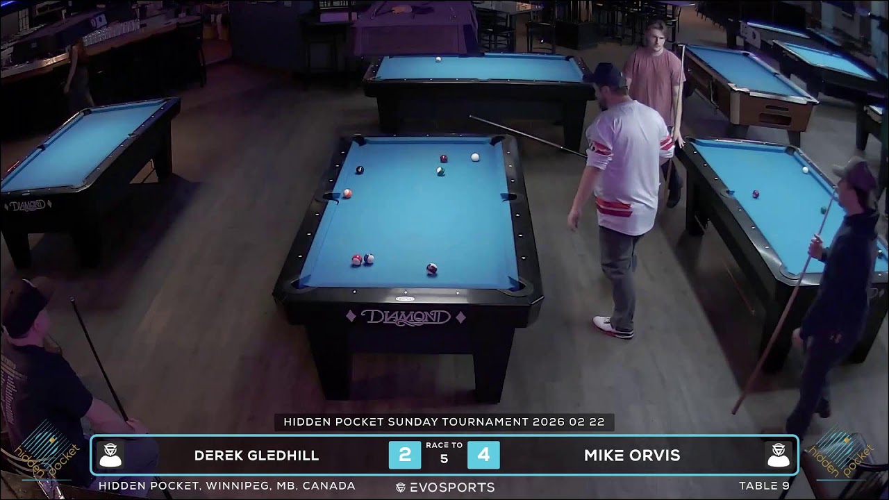 DEREK GLEDHILL vs MIKE ORVIS - HIDDEN POCKET - TABLE 9 | EvoSports