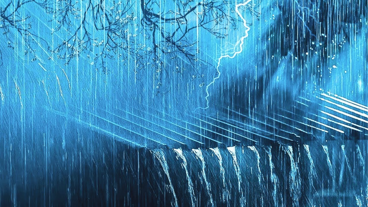 Gentle Night RAIN - Rain Sounds For Sleeping - Thunderstorm Sounds, Relax, White noise, ASMR