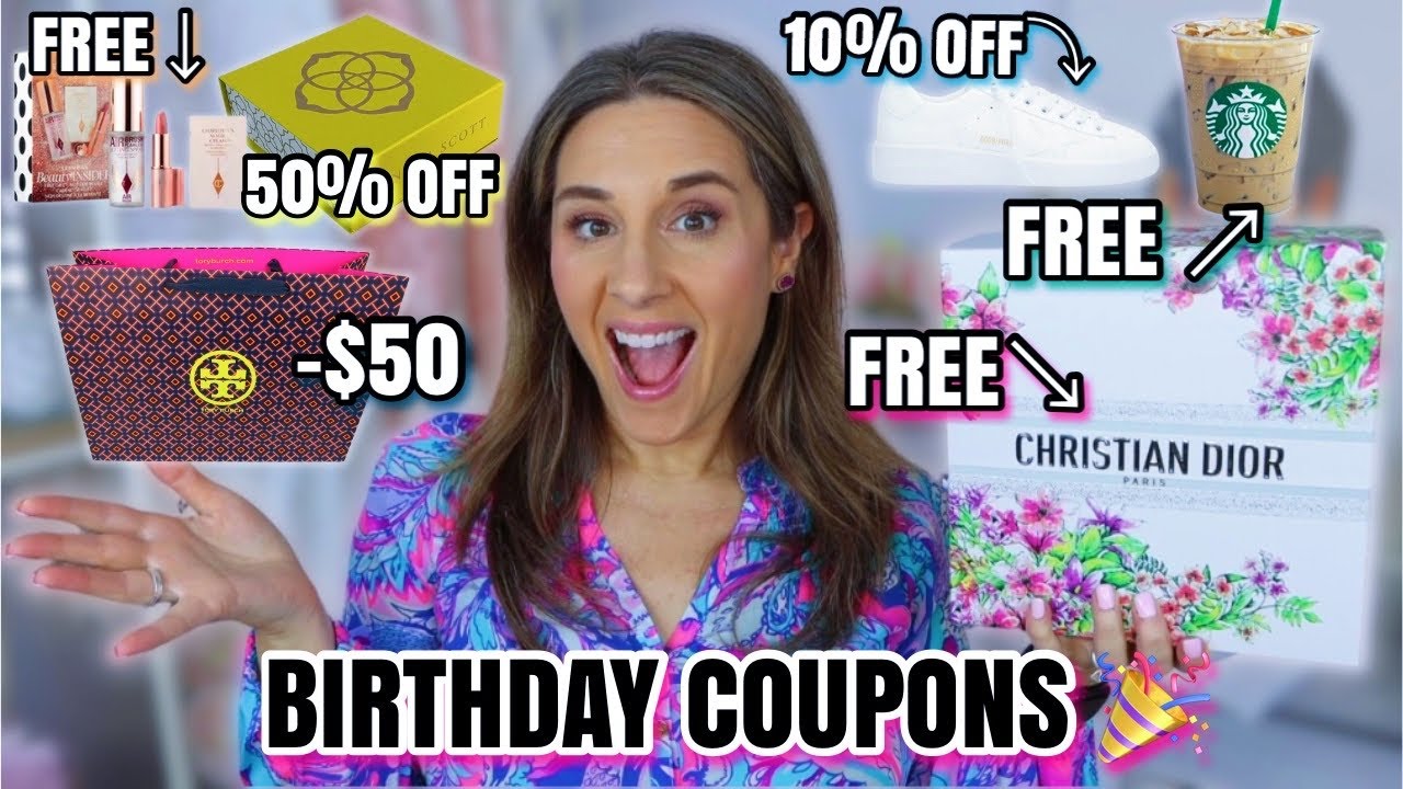 BIRTHDAY COUPON HAUL - FREE GIFTS AND COUPONS YOU GET FOR YOUR BIRTHDAY - DIOR BEAUTY, TORY BURCH..