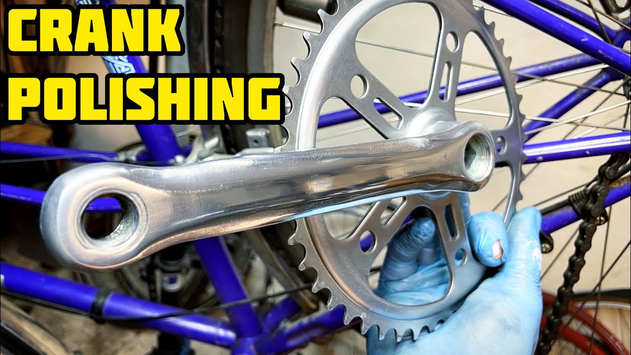 How To Quick Polish Vintage Bicycle CRANK ? Mirror Effect