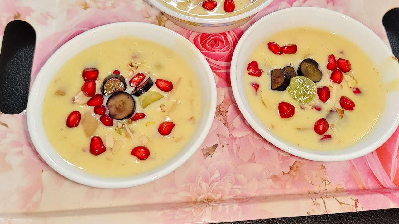 Fruit custard recipe|