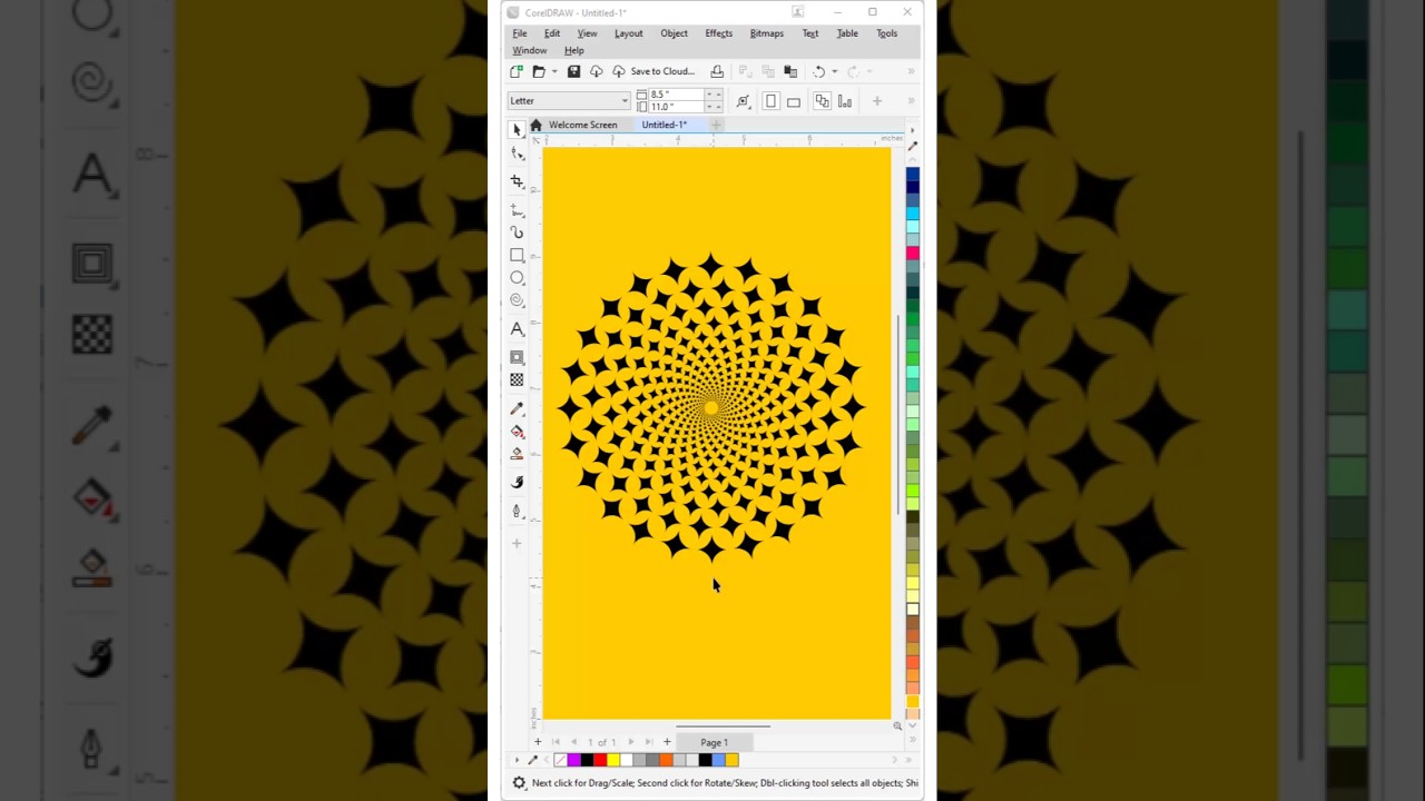 Create Geometric Radial Pattern in CorelDRAW | Easy CorelDRAW Tutorial #shorts #coreldraw #pattern