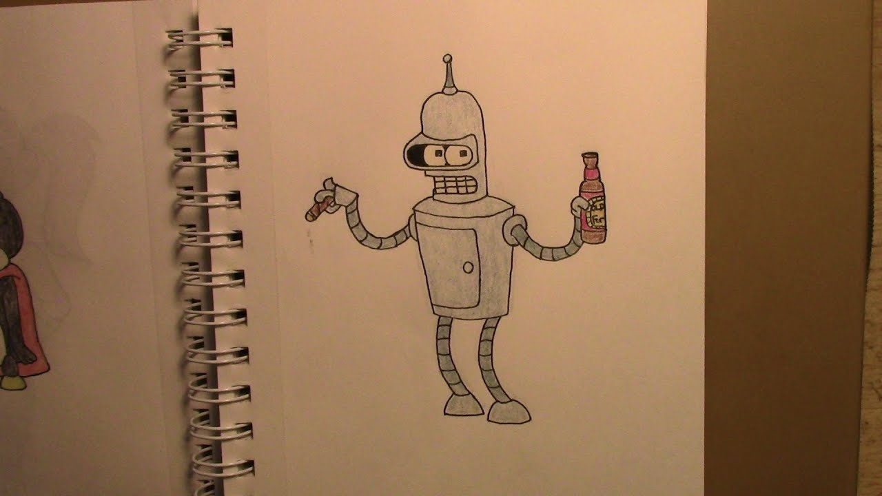 343 -  How to Draw Bender from Futurama!