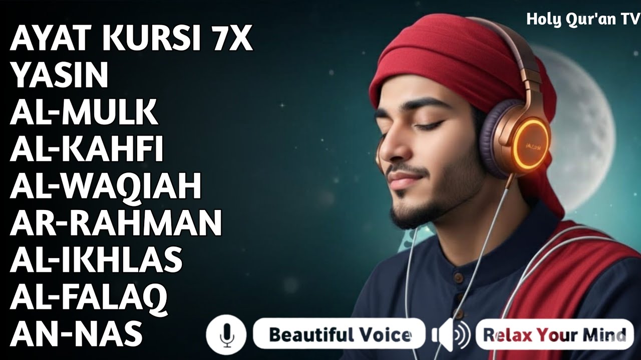 Quran Recitation in A Peaceful Voice I Alfatiha, Ayatul Kursi, Yasin ,Arrahman ,AlWaqiah