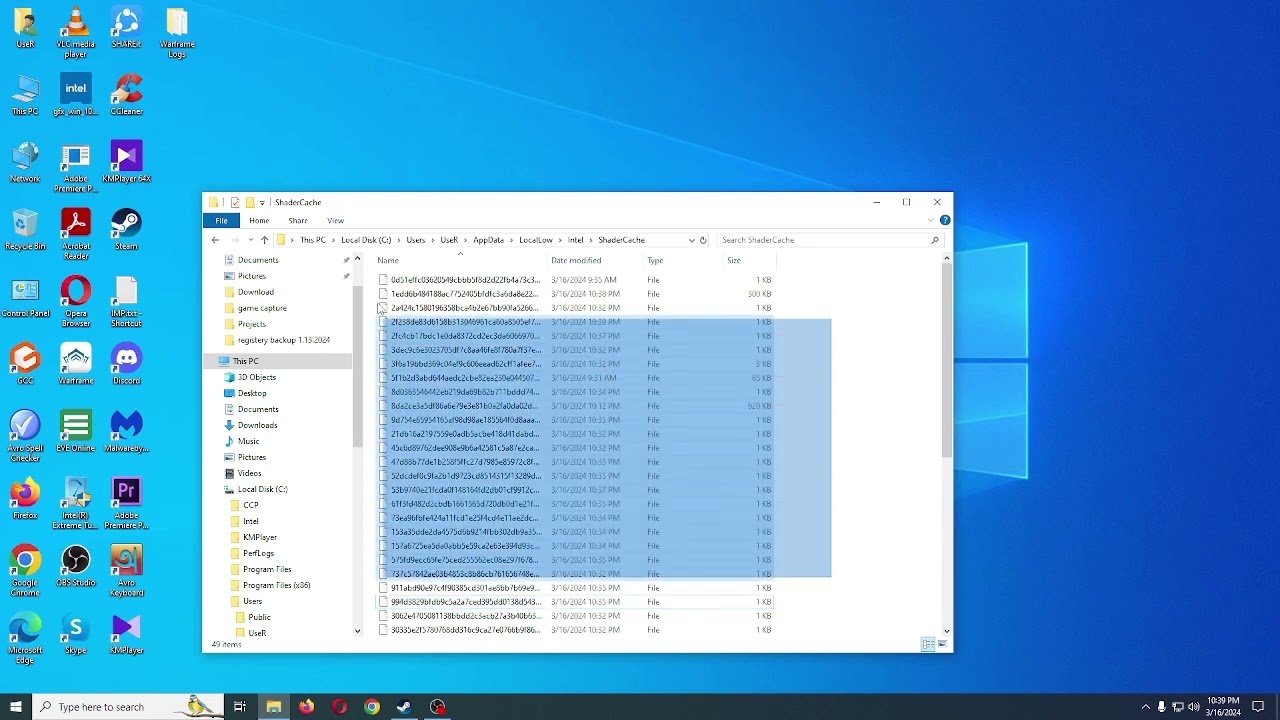 How to clear intel shader cache [Intel Arc 770]