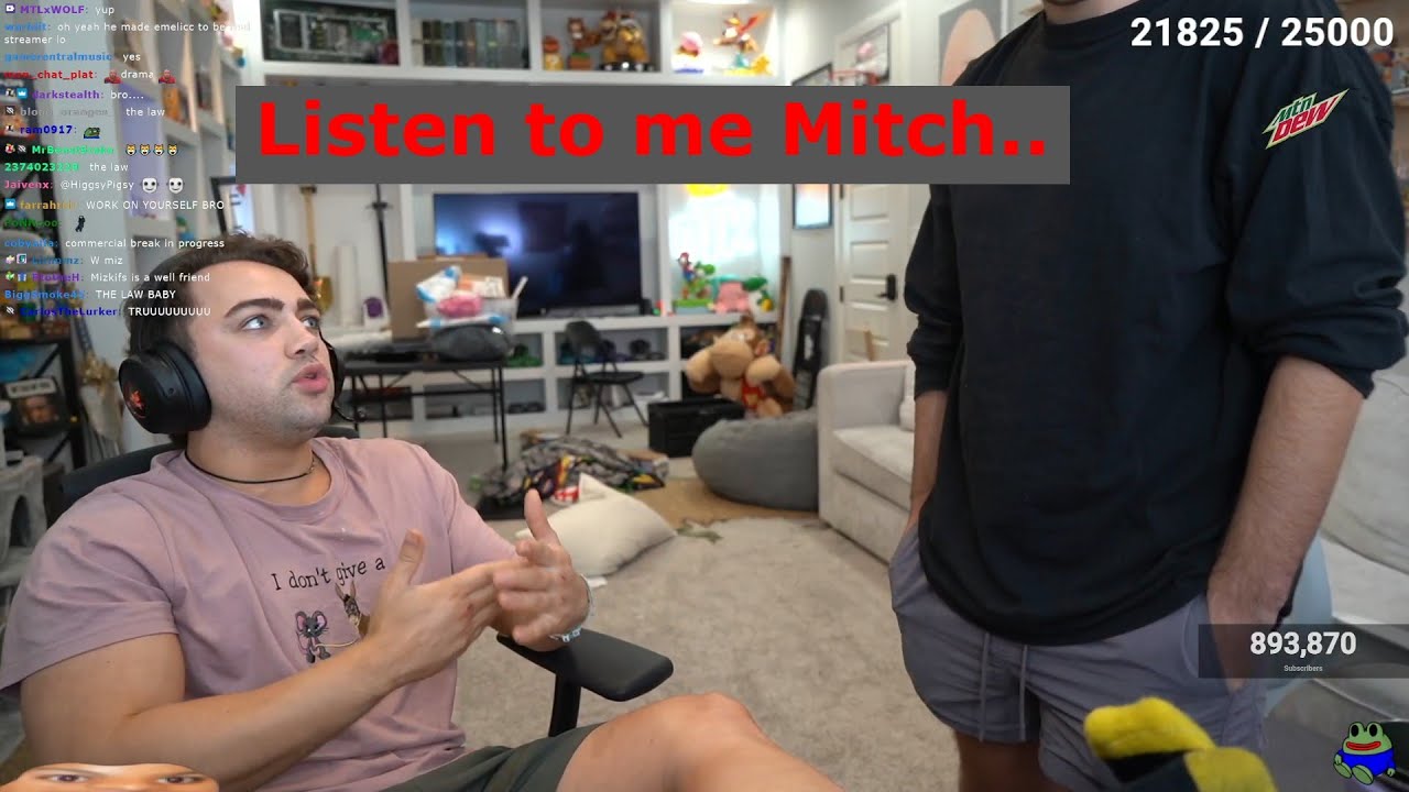 Mizkif talks to Mitch Jones about his behaviour