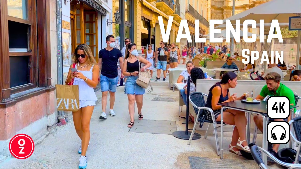 Valencia - Spain 🇪🇸 Sunny Day ☀️ 4K Walking Tour in the City Center