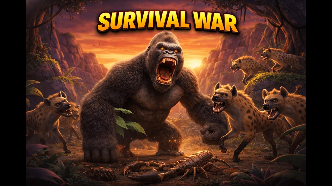 Kong Skull Island: King Kong vs Giant Scorpion & Deadly Hyena Pack