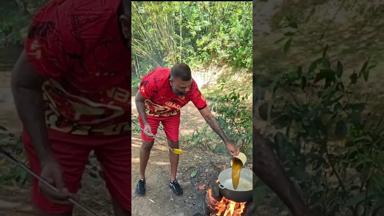 Река Каура во вторник, в день карнавала, смотрите полное видео. #trinistyle #food #trinidadandtobago