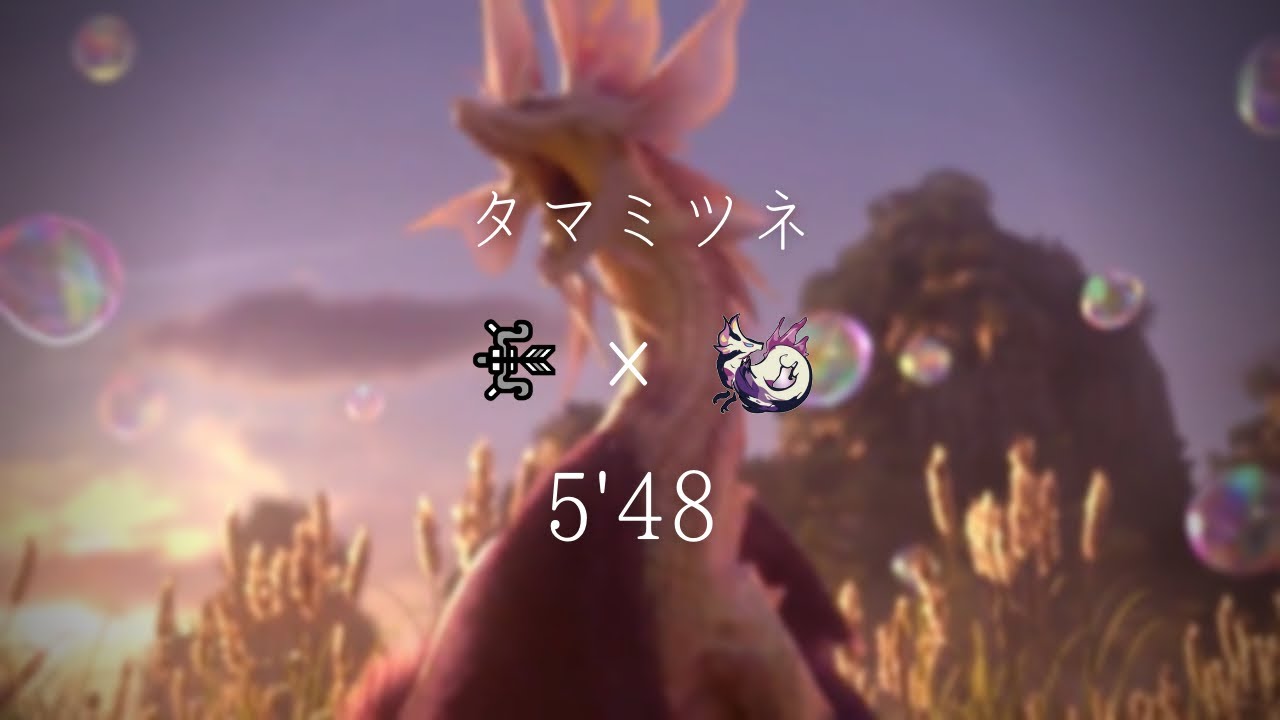【MHRise:DEMO】 タマミツネ 弓 5'48 罠爆,操竜なし / Mizutsune Bow