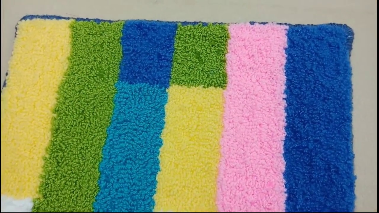 احسن طريقة لعمل سجادة علي شوال الارز الفارغ والملابس وبإستخدام الأبرة الشرقية  (punch needle rug)