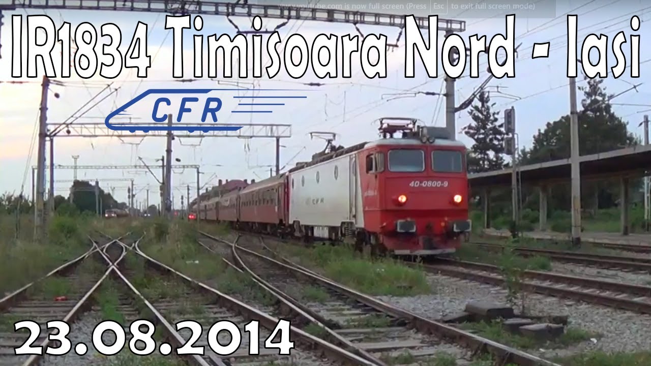 IR1834 Timisoara Nord - Iasi pleaca din Suceava - 23.08.2014
