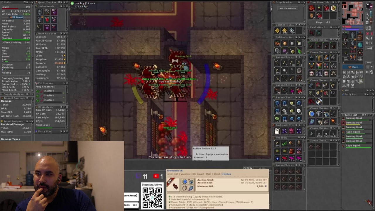Leveleo del Knight 90+ | Astera NON PVP | Tibia RL