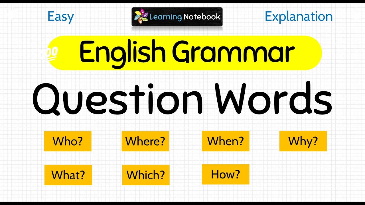 Question Words in English | wh words in English grammar | wh questions words