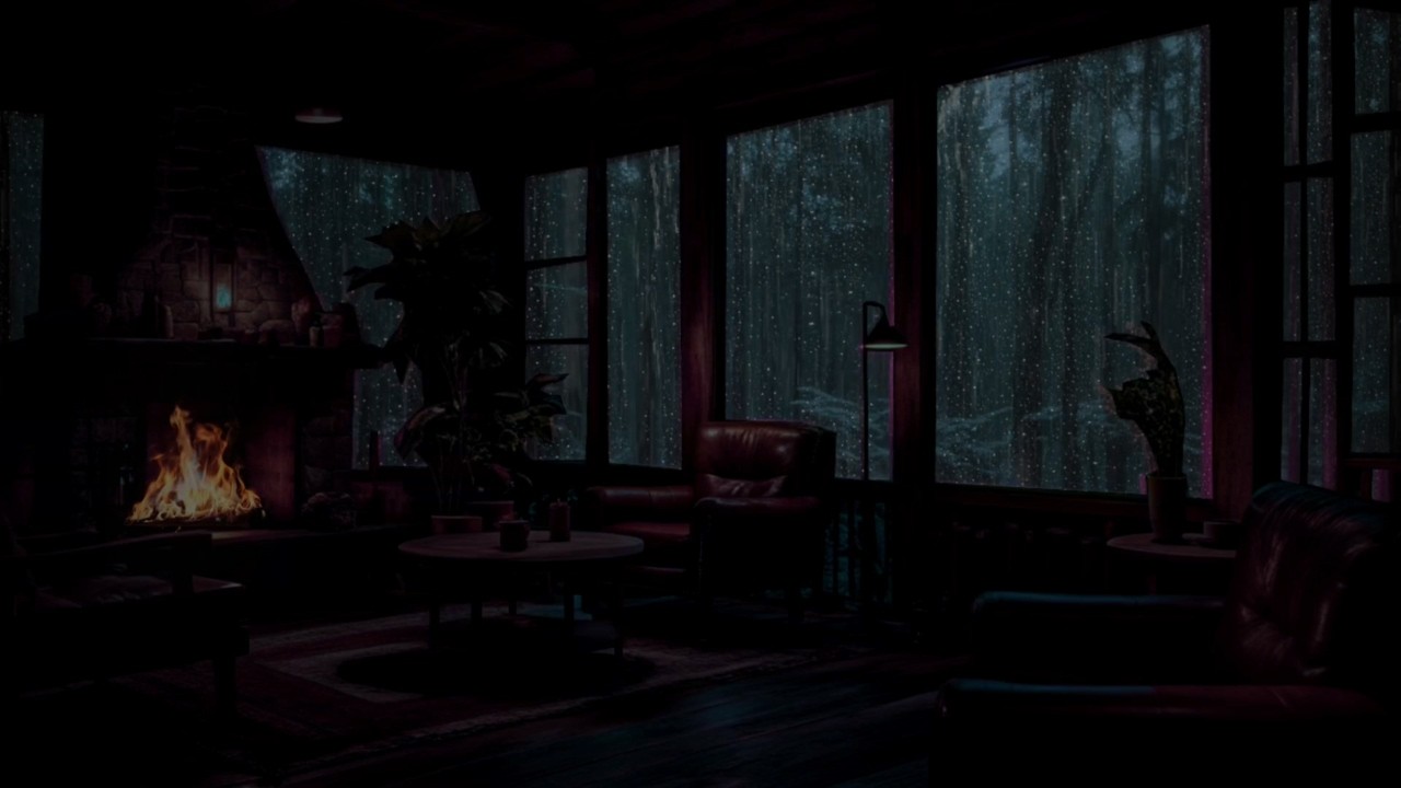 Rain Sound in Forest 🌧️ Heavy Rain on Window | Fast Sleep & Soothing Rainy Ambience