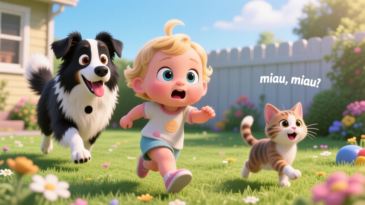 🐱🎵 El Gatito Hace Miau, Miau | Canción Infantil para Bebés | Maggie la Border Collie 🐶🍼
