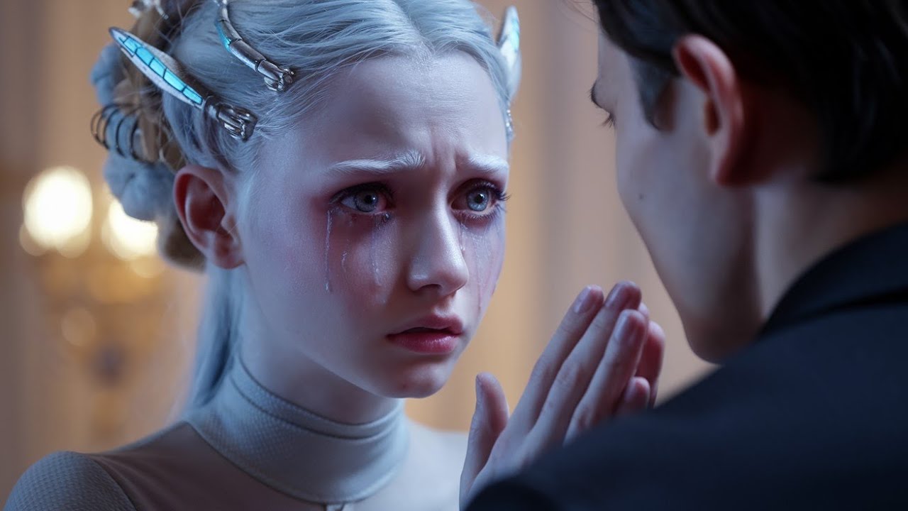 An Alien Woman Stuns a Human: 