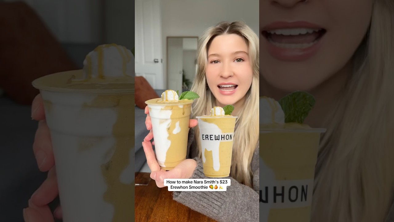 How to Make Nara Smith's $23 Erewhon Smoothie🍋🍊