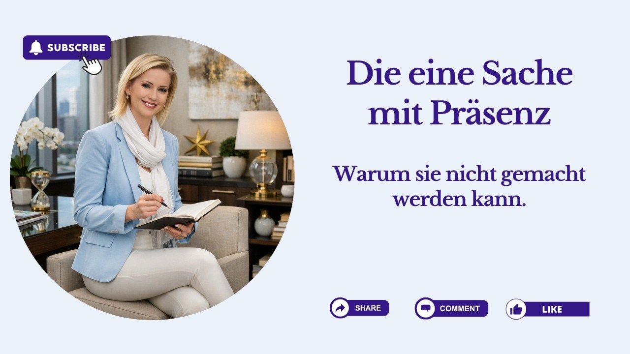 Die eine Sache mit Präsenz: Präsenz ist kein Auftreten – Die eine Sache, die zählt