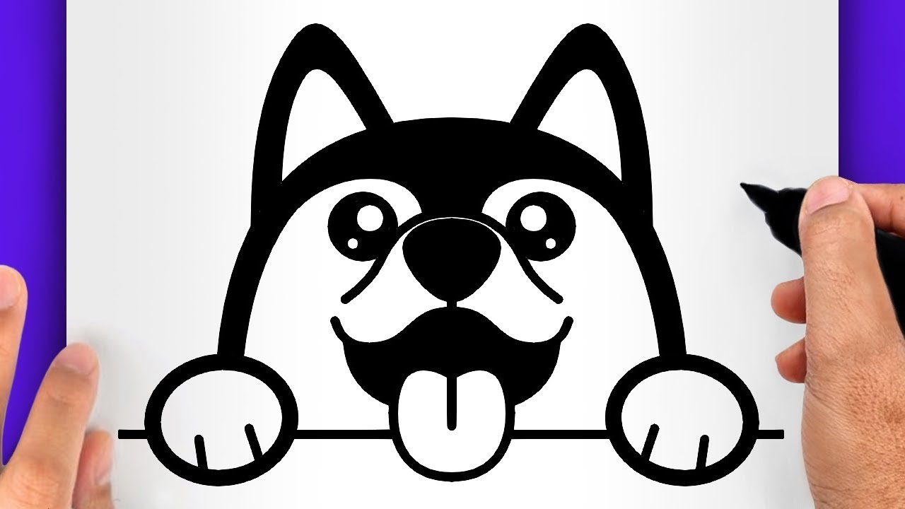 DESSIN FACILE KAWAII | COMMENT DESSINER UN CHIEN FACILEMENT - DESSIN DE CHIEN FACILE