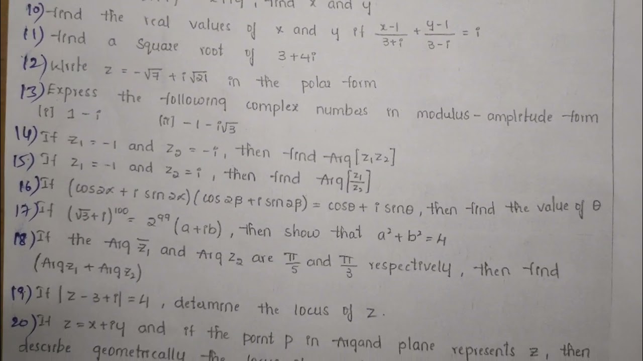 ComplexNumbers Important problems #intermaths2a #maths #ipe2025