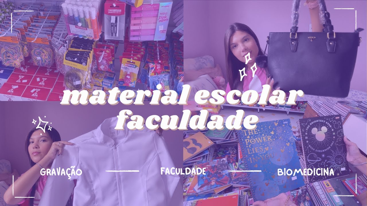 VLOG: Material escolar para faculdade 2025 / Biomedicina ✨🔬