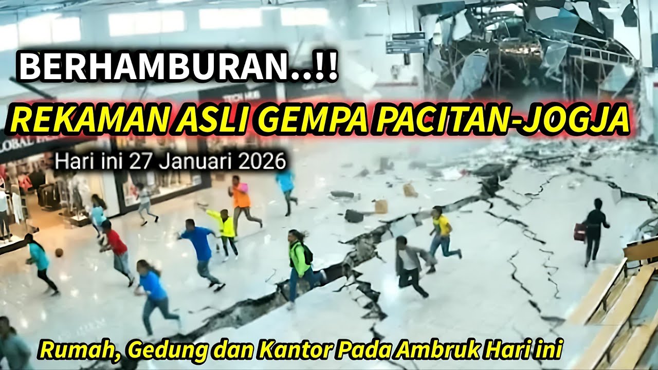 Rekaman Video Gempa 5,7 SR Guncang Pacitan, Getaran Terasa Hingga Yogyakarta dan Bali, Warga Panik