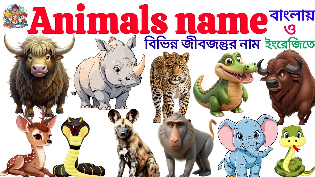 Wild Animals| বিভিন্ন বন্যপ্রাণীর নাম |20 Wild Animals Name IN English With Pic| English Vocabulary 