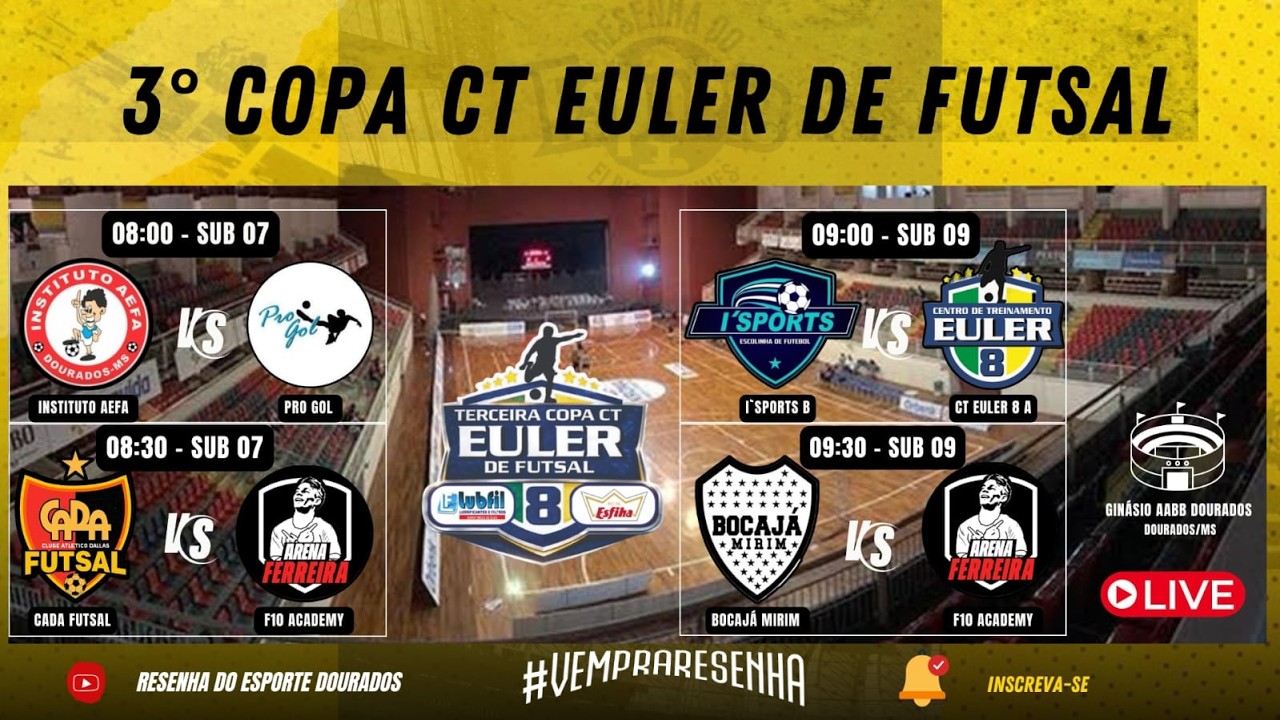 3º EDIÇÃO DA COPA CT EULER DE FUTSAL - 1° RODADA