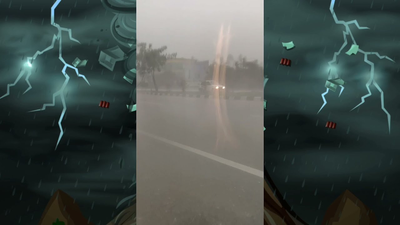 Hurricane Tauta at Attingal and trivandrum near New Lulu Mall