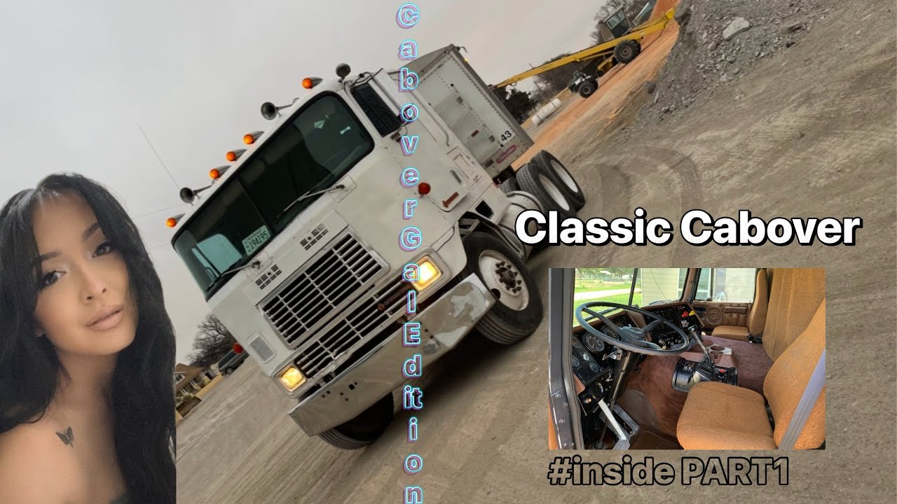 Rookie girl restores her first starter truck. 1990 INTERNATIONAL CABOVER