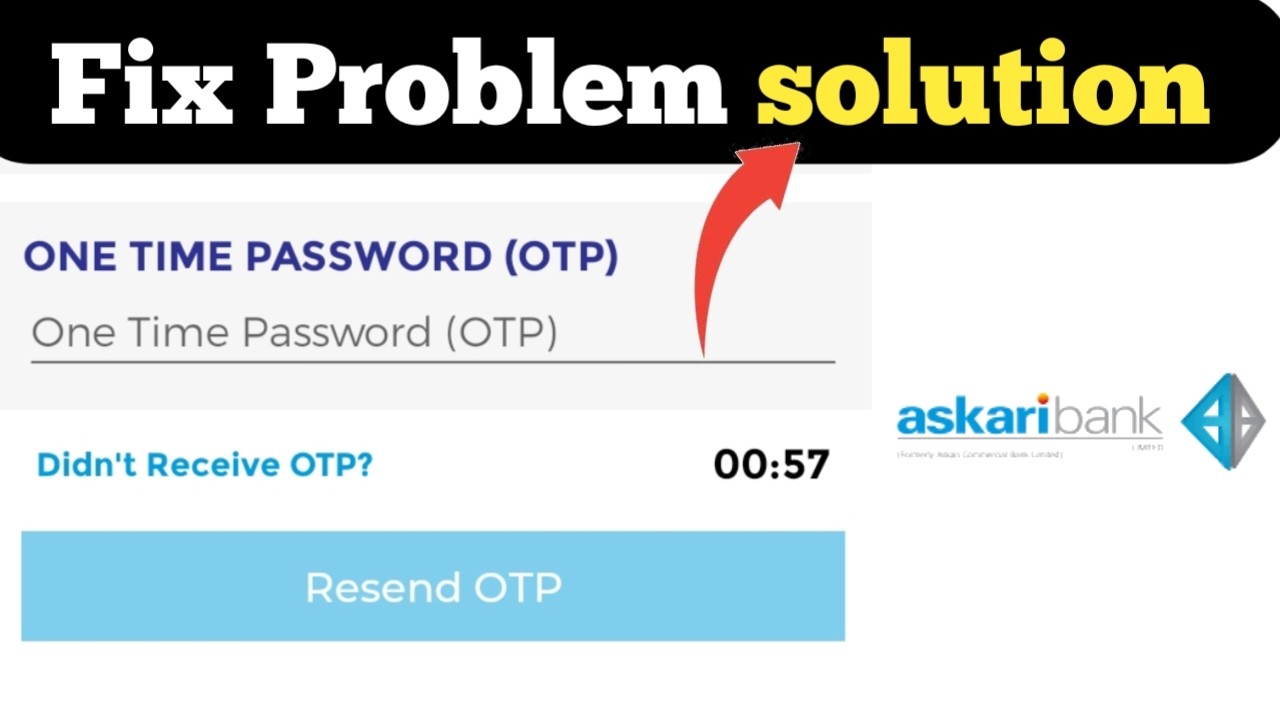 Askari mobile App verification OTP Not Received Problem Solution | How to Fix OTP Not Received