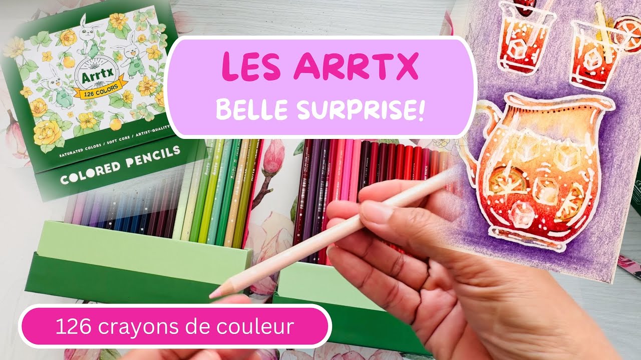 126 crayons de couleur ARRTX, mon avis / review ! Bonus mini tuto Johanna Basford!