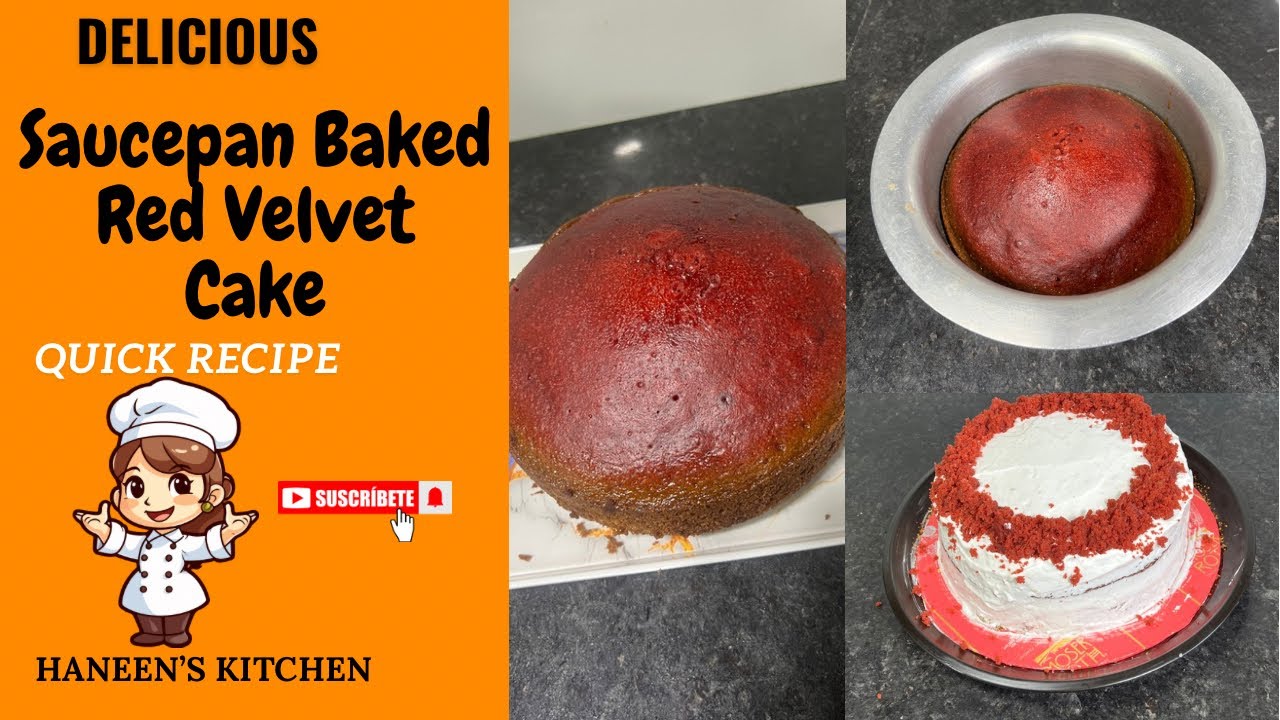 Saucepan Baked Red Velvet Cake Soft Moist Red Velvet Cake 