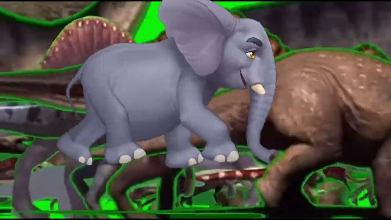 Animal Dinosaur ￼￼ stampede green screen
