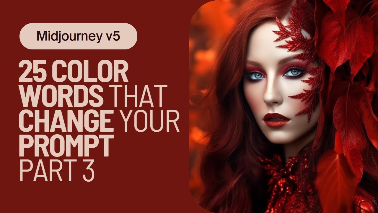 Midjourney v5 | 25 color words to use in your prompt with examples | part 3