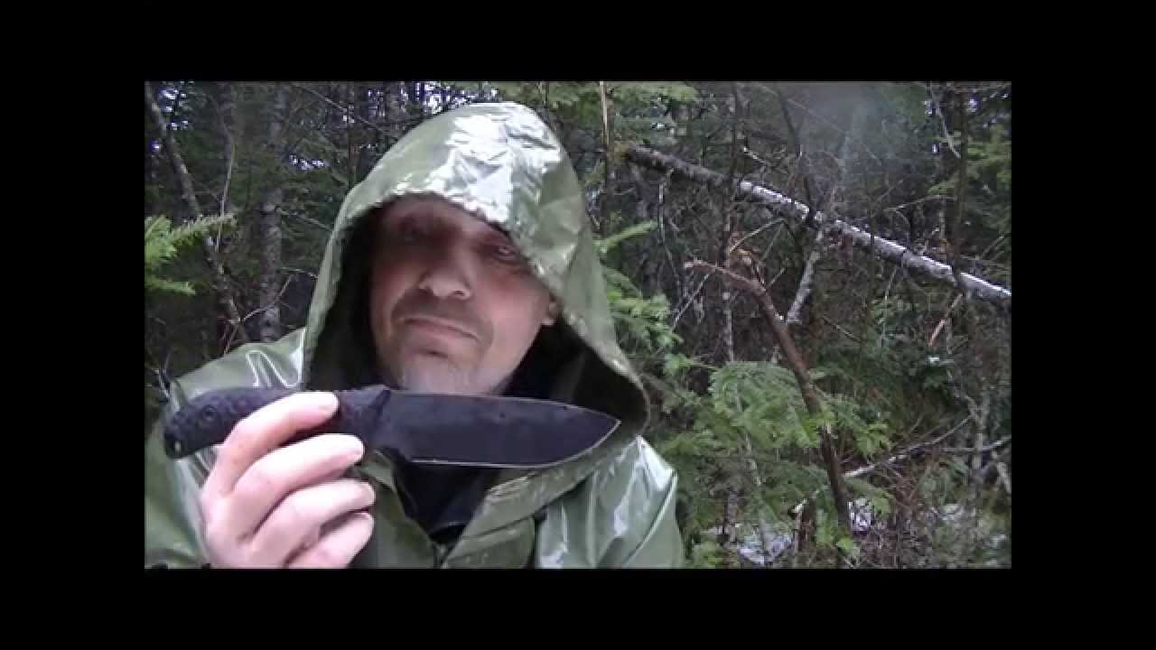 New 2015 Schrade SCHF 36 Bushcraft knife Field Review in the Rain