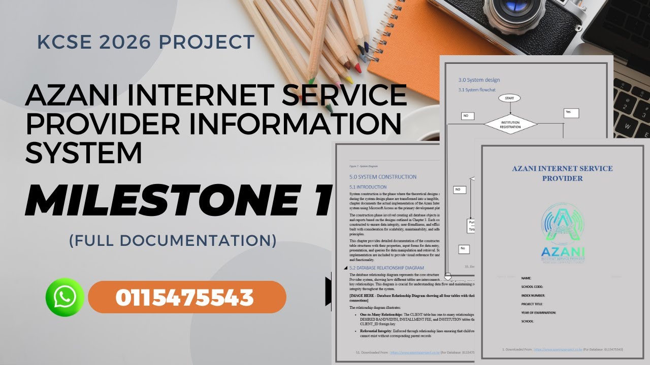 KCSE 2026 Computer Project: Azani ISP Database System | Complete Documentation & Implementation