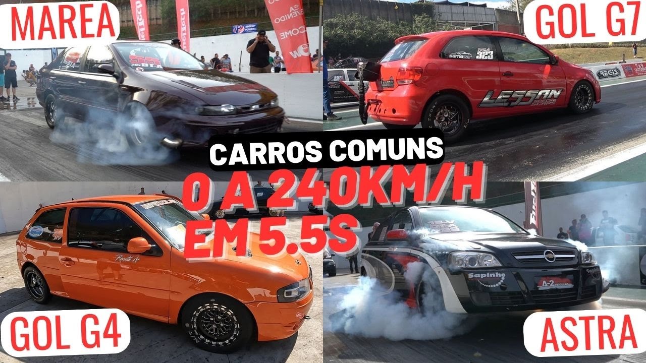 Carros comuns com prepara&ccedil;&atilde;o extrema aceleram de 0 a 240km/h em 5.5s