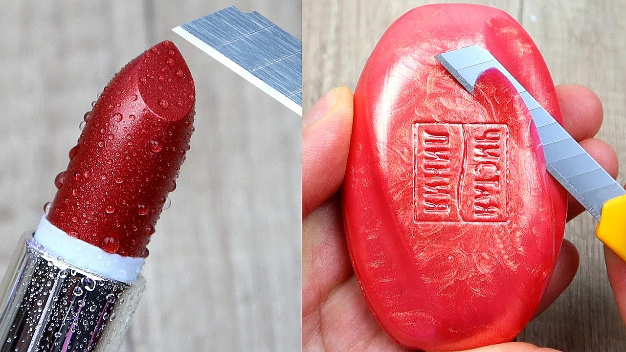 Relaxing Soap Carving ASMR. Satisfying Soap Cutting. Jabón Relajante Tallado. Corte de jabón - 168