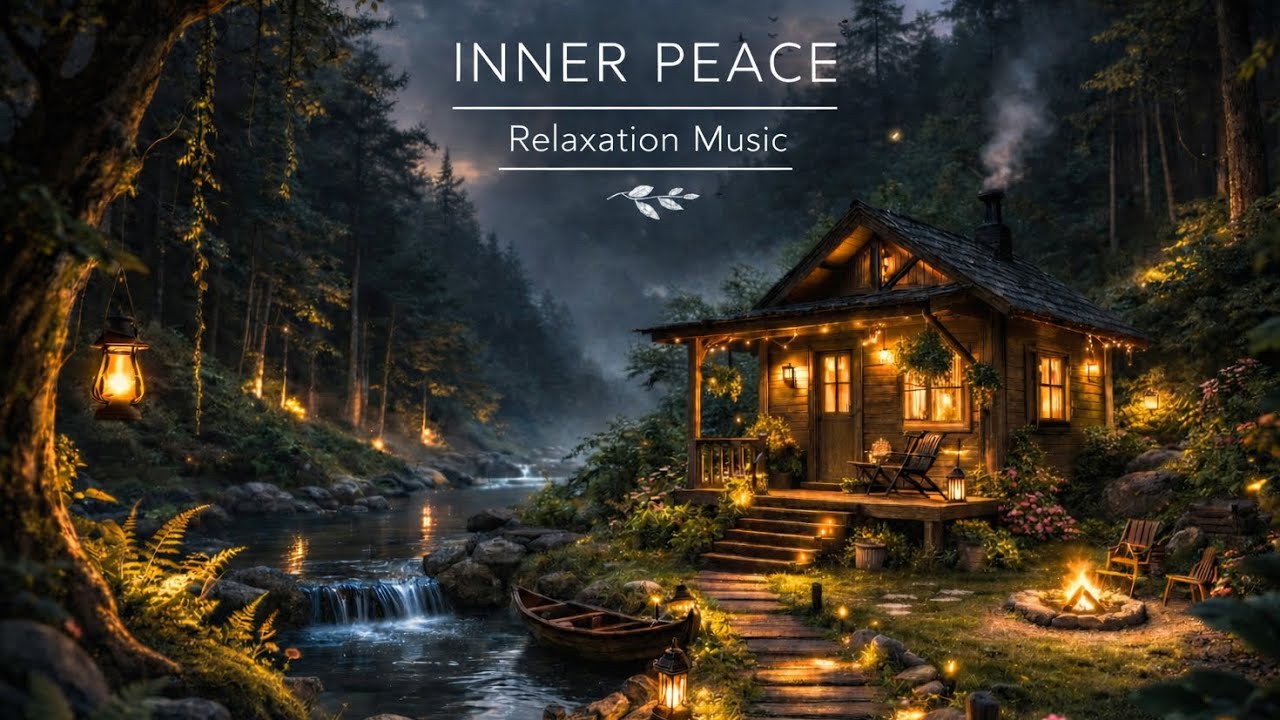 Inner Peace Relaxation Music | Calm Forest Cabin Ambience | Stress Relief, Deep Sleep & Meditation