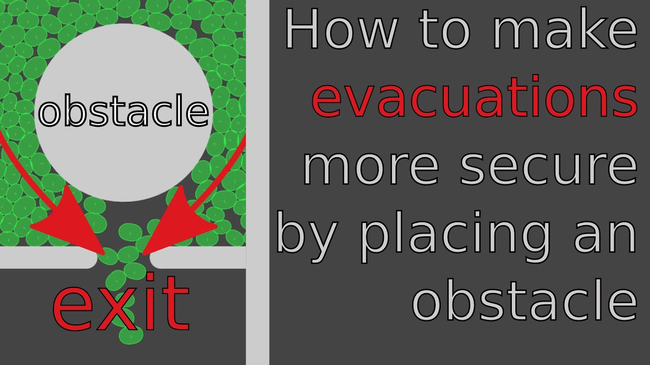 Making evacuation routes more secure by placing an obstacle