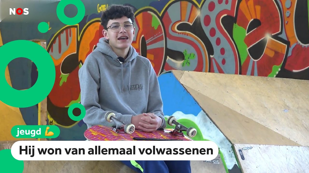 Daniël wint NK skateboarden: 'Echt niet verwacht'