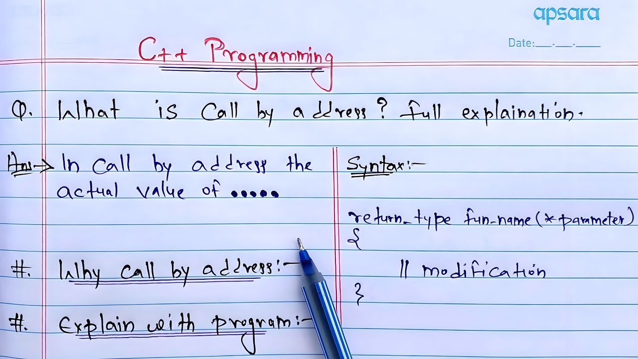 Call By Address and Reference | C++ Programming
