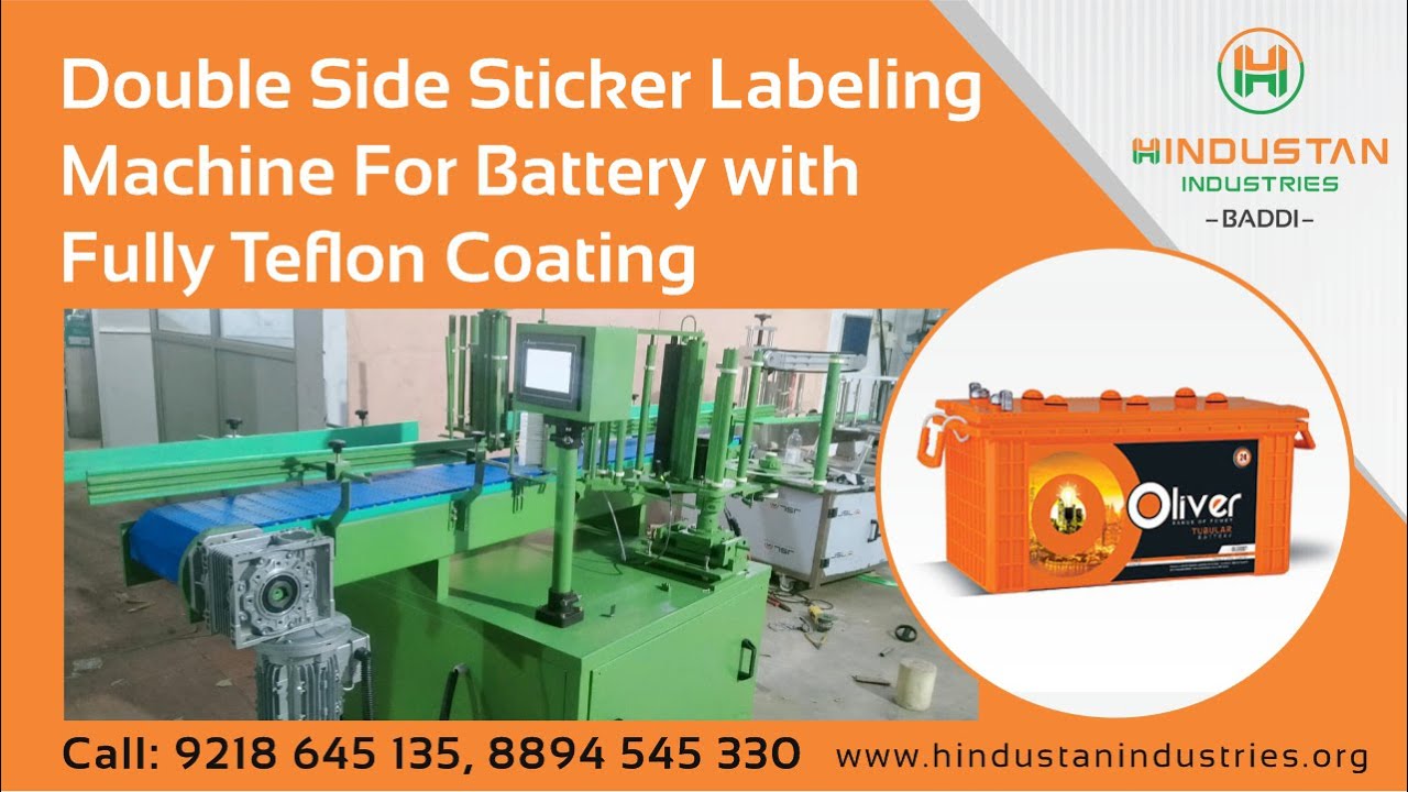 Automatic Double Side Sticker Labeling Machine For Battery
