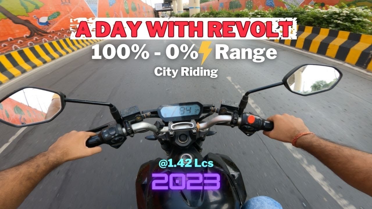 Range test & ride review of Revolt rv400 in city traffic and in all 3 modes | performance & power