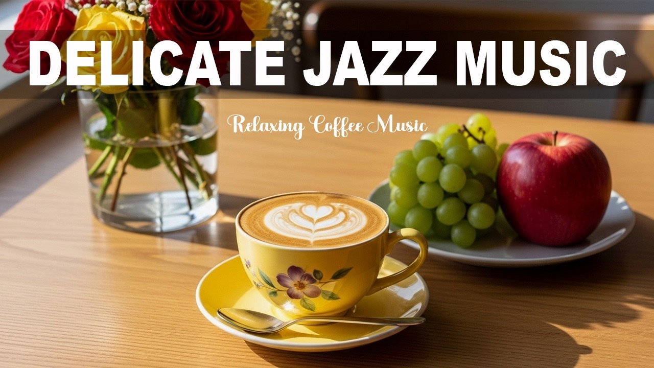 Delicate Jazz Music ☕ Bossa Nova Instrumental and Relaxing Jazz Cafe Music for Studying.