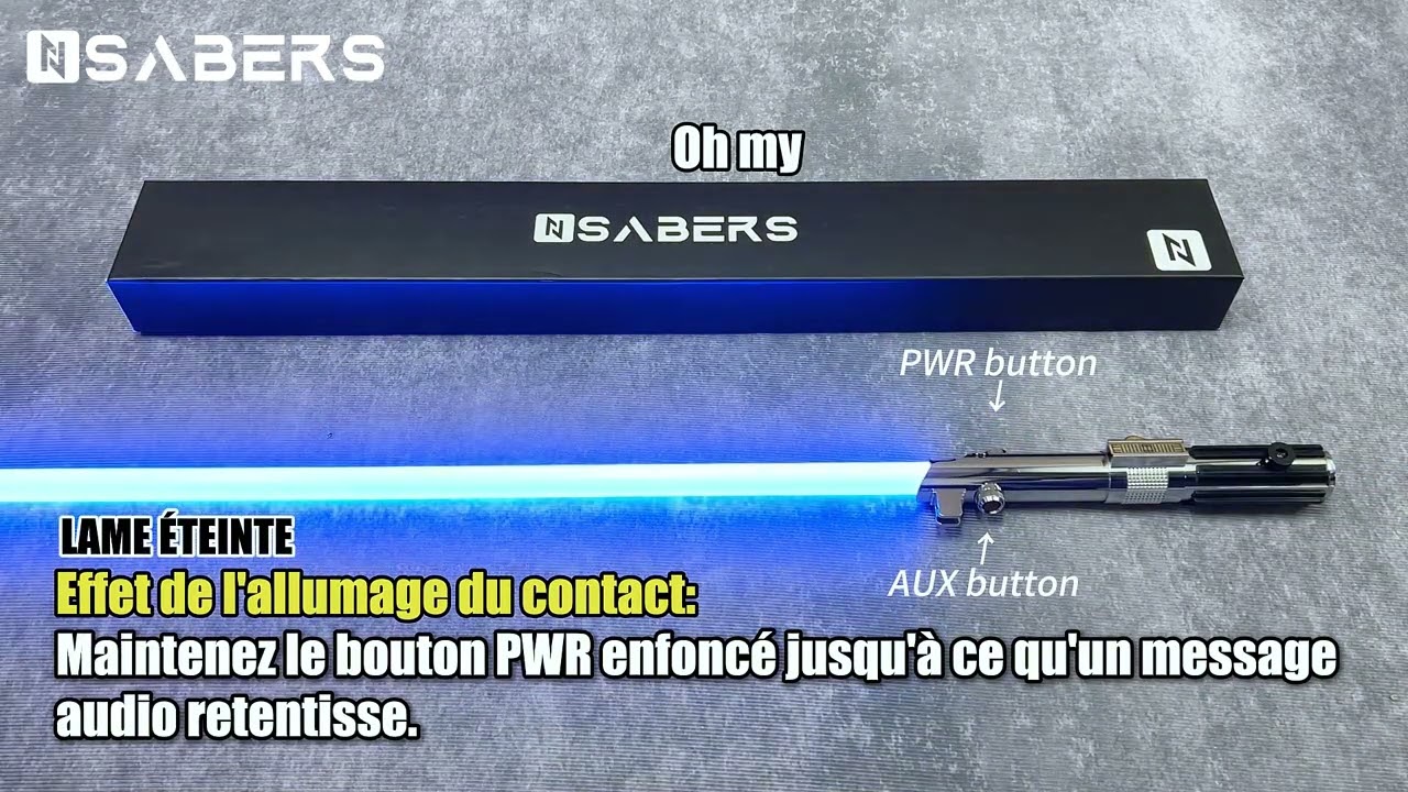 Nouvelles fonctionnalités du sabre laser Anakin Neopixel | Deux boutons | Nsabers