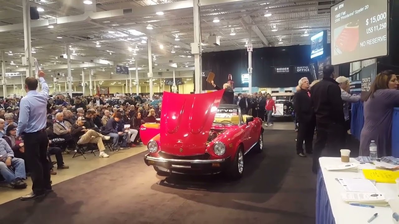Auction of 1980 Fiat 124 Spider.