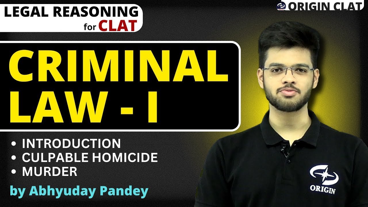 Criminal Law for CLAT 2025 | CLAT Legal Reasoning | clat exam preparation | Abhyuday Pandey